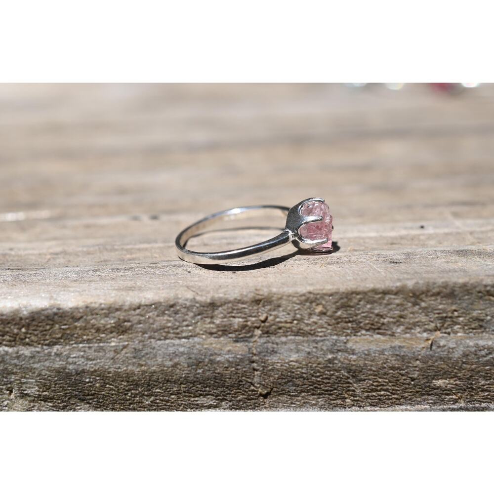 Pink tourmaline engagement ring set size 3 4 5 6 7 8 9 10 11 12 13 - Picture 8 of 8